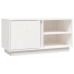 Mueble de TV madera maciza de pino blanco 80x35x40,5 cm