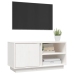 Mueble de TV madera maciza de pino blanco 80x35x40,5 cm