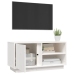 Mueble de TV madera maciza de pino blanco 80x35x40,5 cm