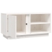 Mueble de TV madera maciza de pino blanco 80x35x40,5 cm