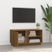 Mueble de TV madera maciza de pino marrón miel 80x35x40,5 cm