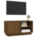 Mueble de TV madera maciza de pino marrón miel 80x35x40,5 cm