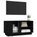 Mueble de TV madera maciza de pino negro 80x35x40,5 cm