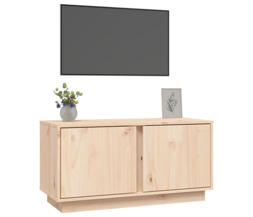 vidaXL Mueble de TV de madera maciza de pino 80x35x40,5 cm