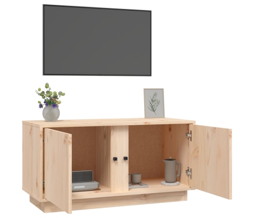 vidaXL Mueble de TV de madera maciza de pino 80x35x40,5 cm