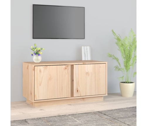 vidaXL Mueble de TV de madera maciza de pino 80x35x40,5 cm