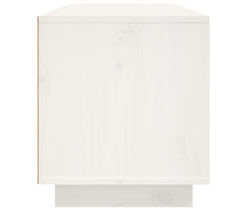 Mueble de TV madera maciza de pino blanco 80x35x40,5 cm