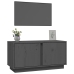 Mueble de TV madera maciza de pino gris 80x35x40,5 cm