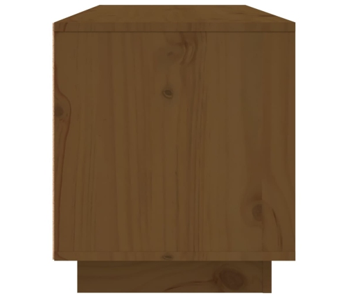 Mueble de TV madera maciza de pino marrón miel 80x35x40,5 cm