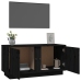 Mueble de TV madera maciza de pino negro 80x35x40,5 cm