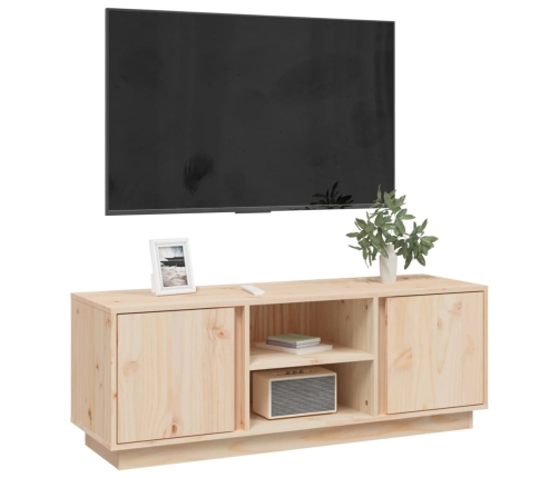 Mueble de TV de madera maciza de pino 110x35x40,5 cm