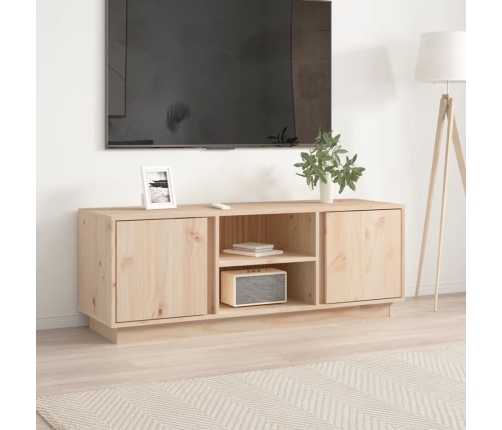 Mueble de TV de madera maciza de pino 110x35x40,5 cm