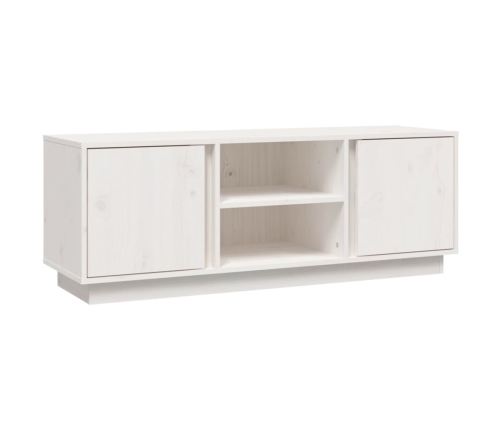 vidaXL Mueble de TV madera maciza de pino blanco 110x35x40,5 cm