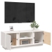 vidaXL Mueble de TV madera maciza de pino blanco 110x35x40,5 cm