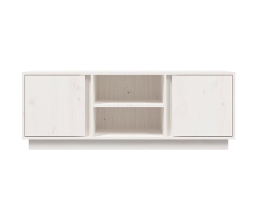 vidaXL Mueble de TV madera maciza de pino blanco 110x35x40,5 cm