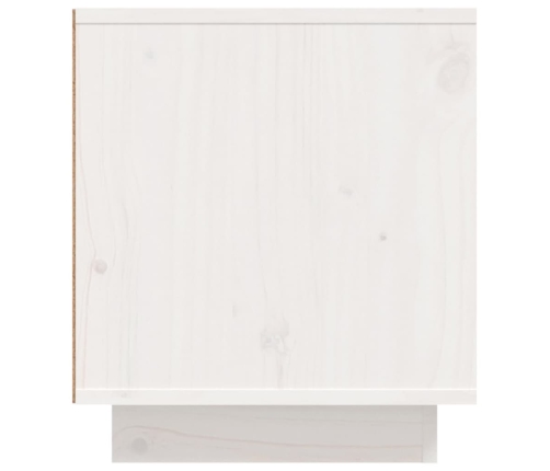 vidaXL Mueble de TV madera maciza de pino blanco 110x35x40,5 cm