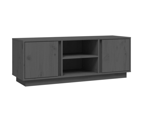 vidaXL Mueble de TV madera maciza de pino gris 110x35x40,5 cm