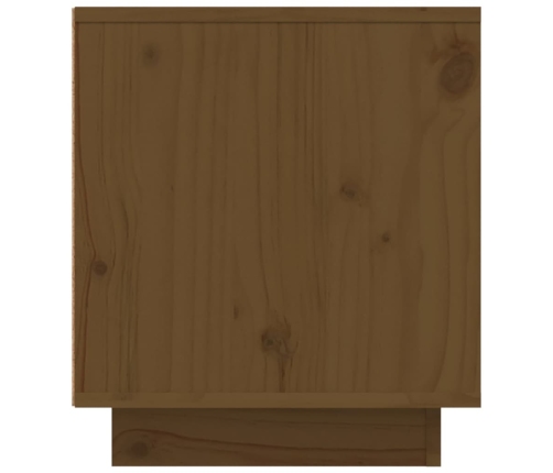 Mueble de TV madera maciza de pino marrón miel 110x35x40,5 cm