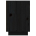 Mesita de noche madera maciza de pino negro 50x34x50 cm