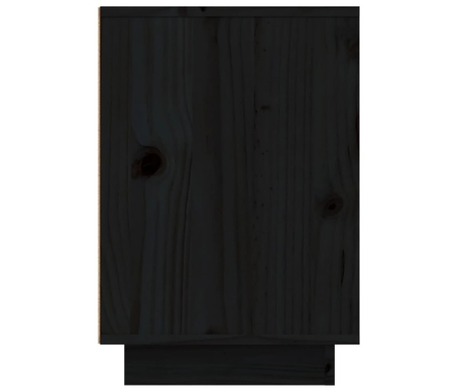 vidaXL Mesitas de noche 2 uds madera maciza de pino negro 50x34x50 cm