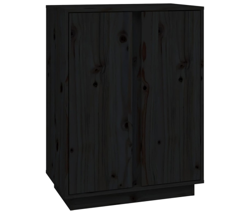 Aparador de madera maciza de pino negro 60x35x80 cm