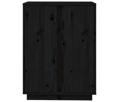 Aparador de madera maciza de pino negro 60x35x80 cm