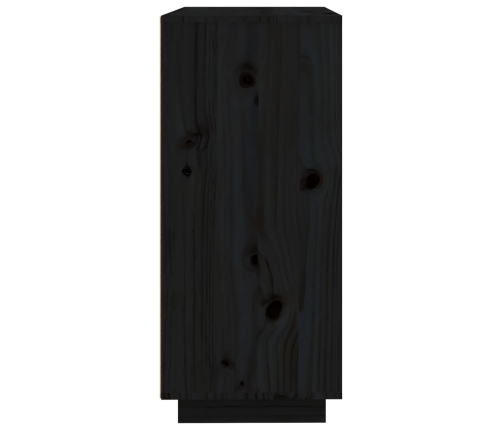 Aparador de madera maciza de pino negro 60x35x80 cm