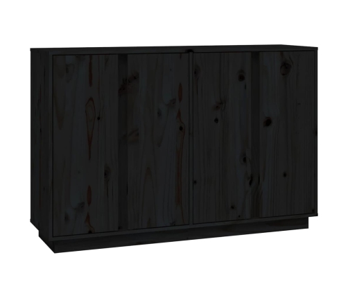 Aparador de madera maciza de pino negro 120x35x80 cm