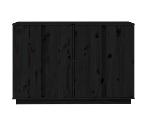 Aparador de madera maciza de pino negro 120x35x80 cm