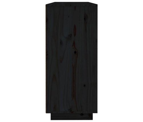 Aparador de madera maciza de pino negro 120x35x80 cm