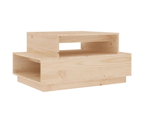 Mesa de centro de madera maciza de pino 80x55x40,5 cm