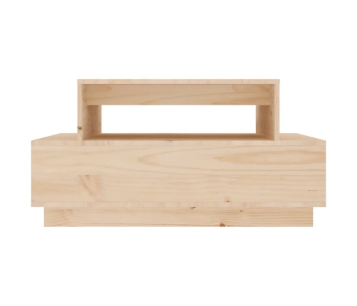 Mesa de centro de madera maciza de pino 80x55x40,5 cm