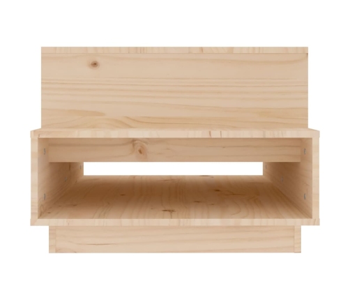 Mesa de centro de madera maciza de pino 80x55x40,5 cm