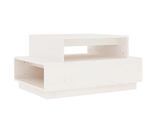 Mesa de centro madera maciza de pino blanco 80x55x40,5 cm