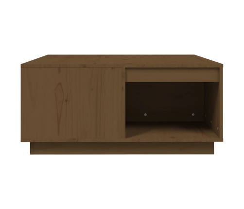 vidaXL Mesa de centro madera maciza de pino marrón miel 80x81x36,5 cm