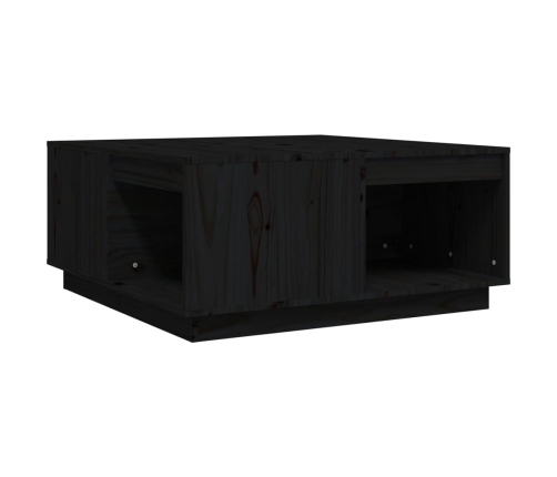 Mesa de centro de madera maciza de pino negro 80x81x36,5 cm