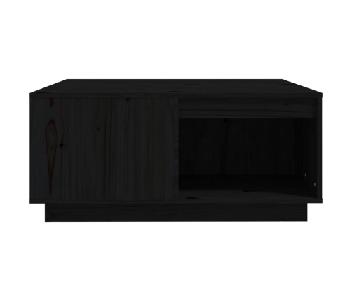 Mesa de centro de madera maciza de pino negro 80x81x36,5 cm