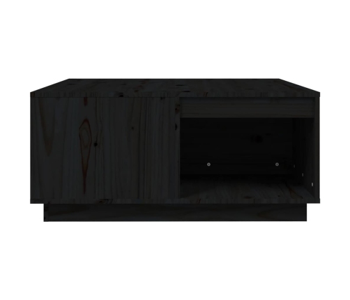 Mesa de centro de madera maciza de pino negro 80x81x36,5 cm