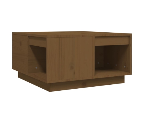 vidaXL Mesa de centro madera maciza de pino marrón miel 60x61x32,5 cm