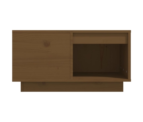 vidaXL Mesa de centro madera maciza de pino marrón miel 60x61x32,5 cm