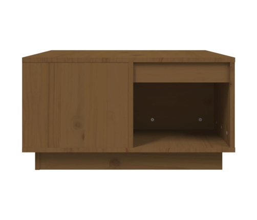 vidaXL Mesa de centro madera maciza de pino marrón miel 60x61x32,5 cm