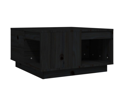 Mesa de centro de madera maciza de pino negro 60x61x32,5 cm