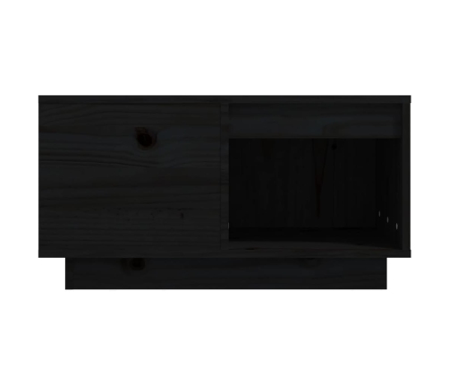 Mesa de centro de madera maciza de pino negro 60x61x32,5 cm