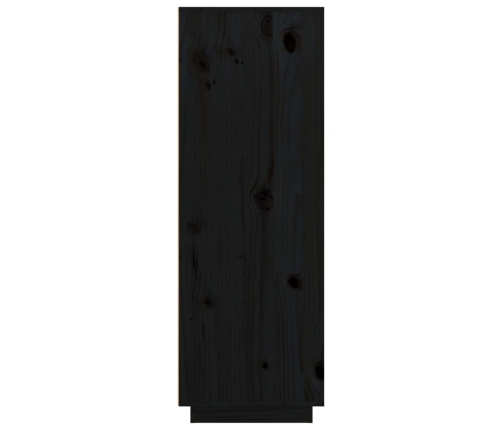 Aparador alto de madera maciza de pino negro 89x40x116,5 cm