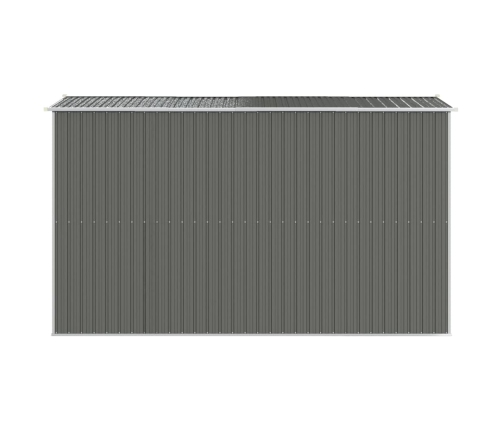 Cobertizo de jardín acero galvanizado gris claro 192x357x223 cm