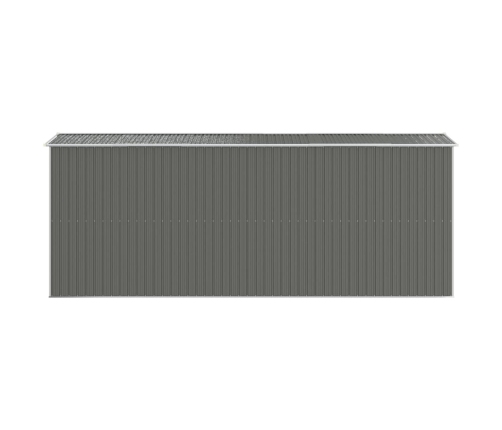 Cobertizo de jardín acero galvanizado gris claro 192x523x223 cm