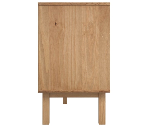 Aparador OTTA madera maciza pino marrón y blanco 114x43x73,5 cm