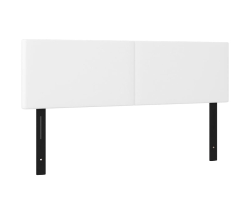 Cabeceros 2 unidades cuero sintético blanco 72x5x78/88 cm