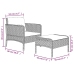 Set muebles de jardín 2 piezas y cojines ratán sintético marrón