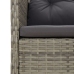 Set de muebles de jardín 5 pzas y cojines ratán sintético gris